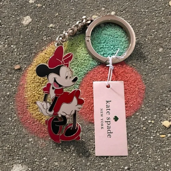Kate Spade NEW in Dust Bag Disney Minnie Mouse Keychain & Bag Charm - Picture 6 of 7